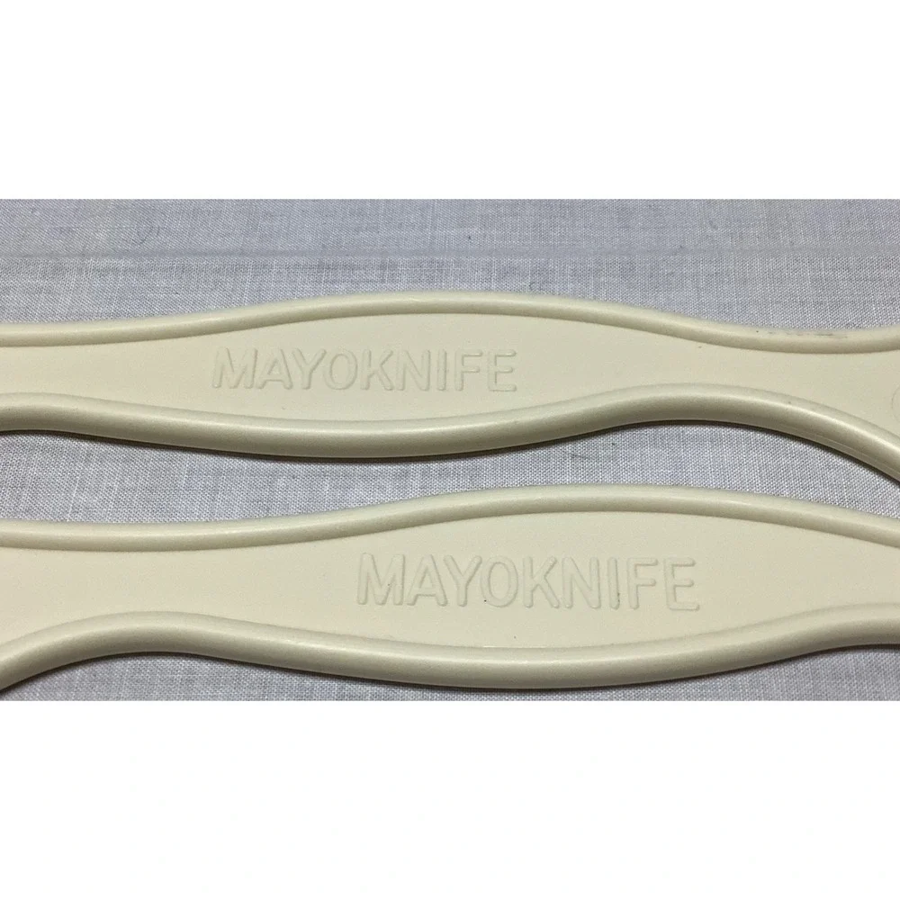 Mayoknife Jar Scraper Spatula Plastic Spreader Jelly Mayo Knife VTG Set Of 2